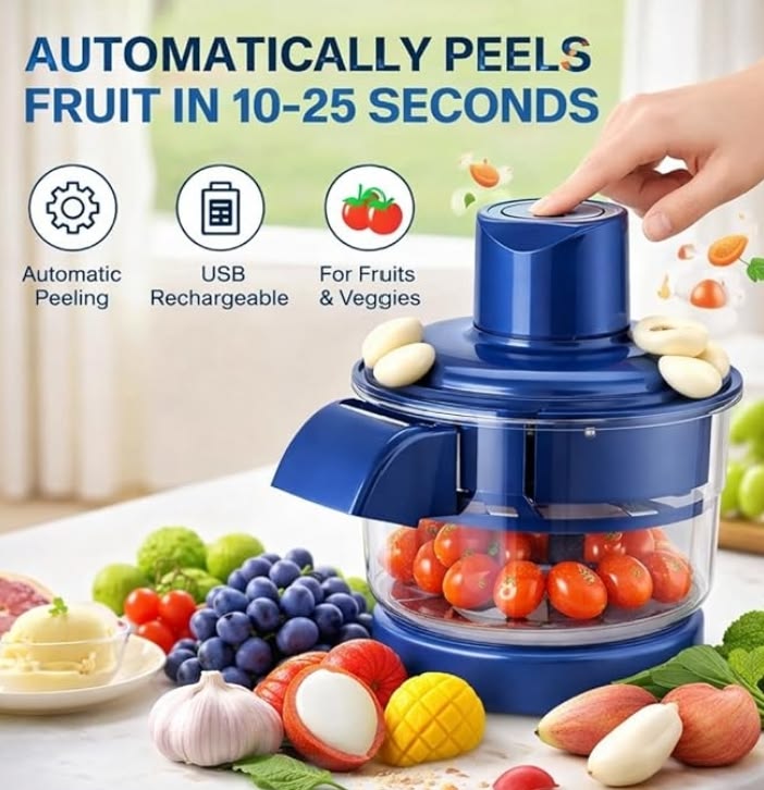 Automatic Vegetable Peeler, Portable Garlic Peeler, Rechargeable Vegetable And Fruit Peeler Stop Peeling Manually
