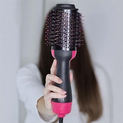 3-in-1 Hair Dryer Brush — Straightener, Curler & Volumizer
